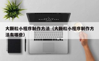 武夷山大颗粒小程序制作方法（大颗粒小程序制作方法有哪些）